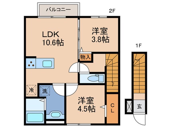 D-roomたかむら　A棟の物件間取画像